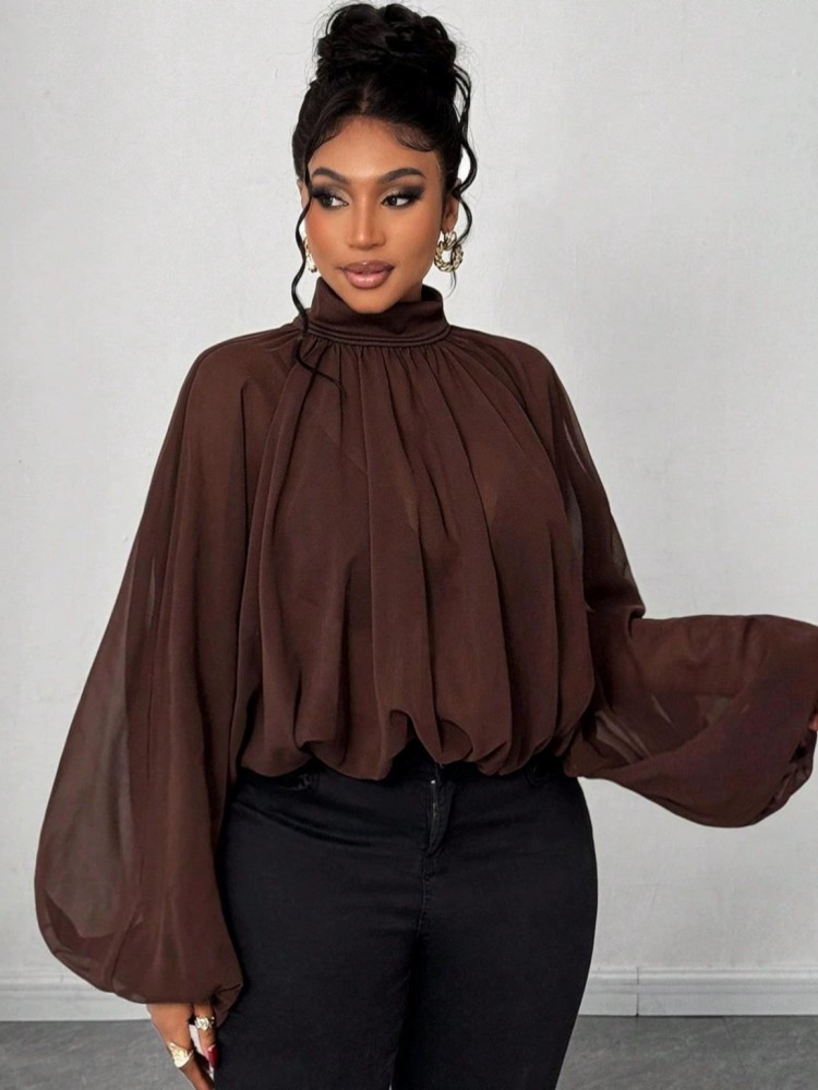 0XL-4XL Plus Size Autumn Sprin - Women Fashion Necktie ulasan dan harga