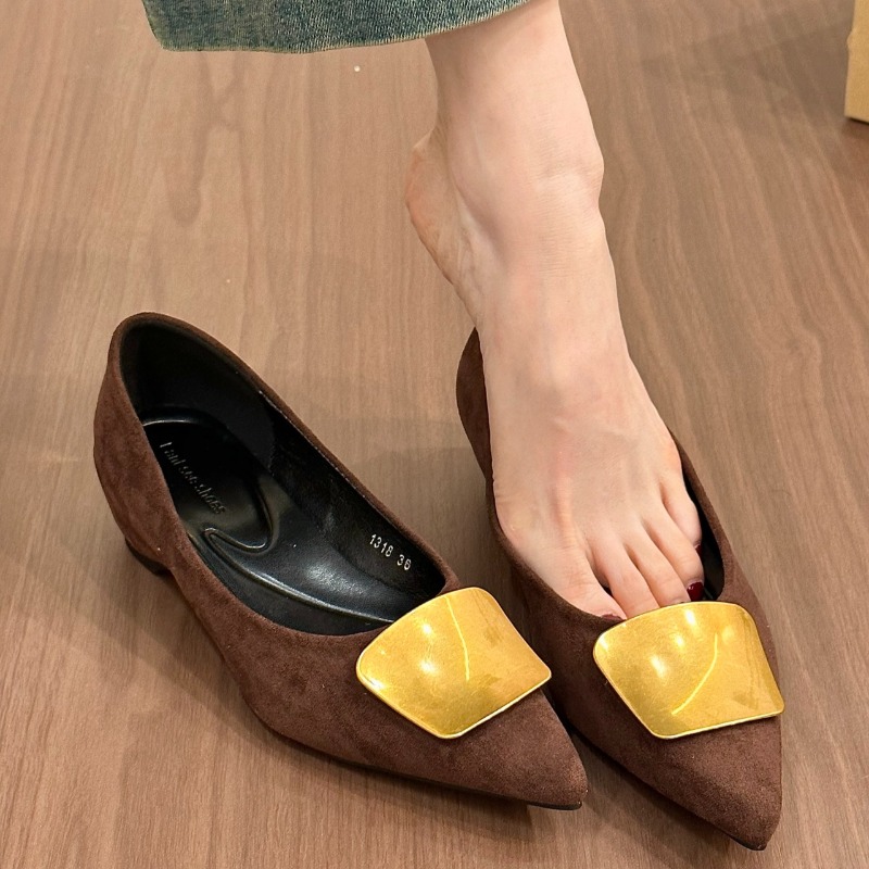 Women Low Heel Pumps Pointed T - Women'S Fashion Shoes ulasan dan harga