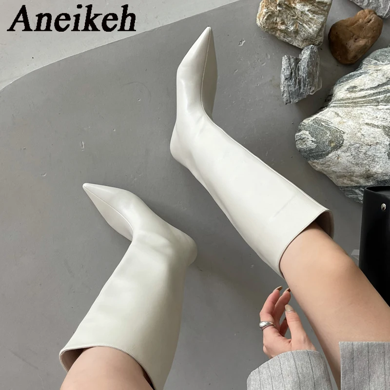 Aneikeh 2027 Fashion Sexy Poin - Women'S Fashion Knee High Boots ulasan dan harga