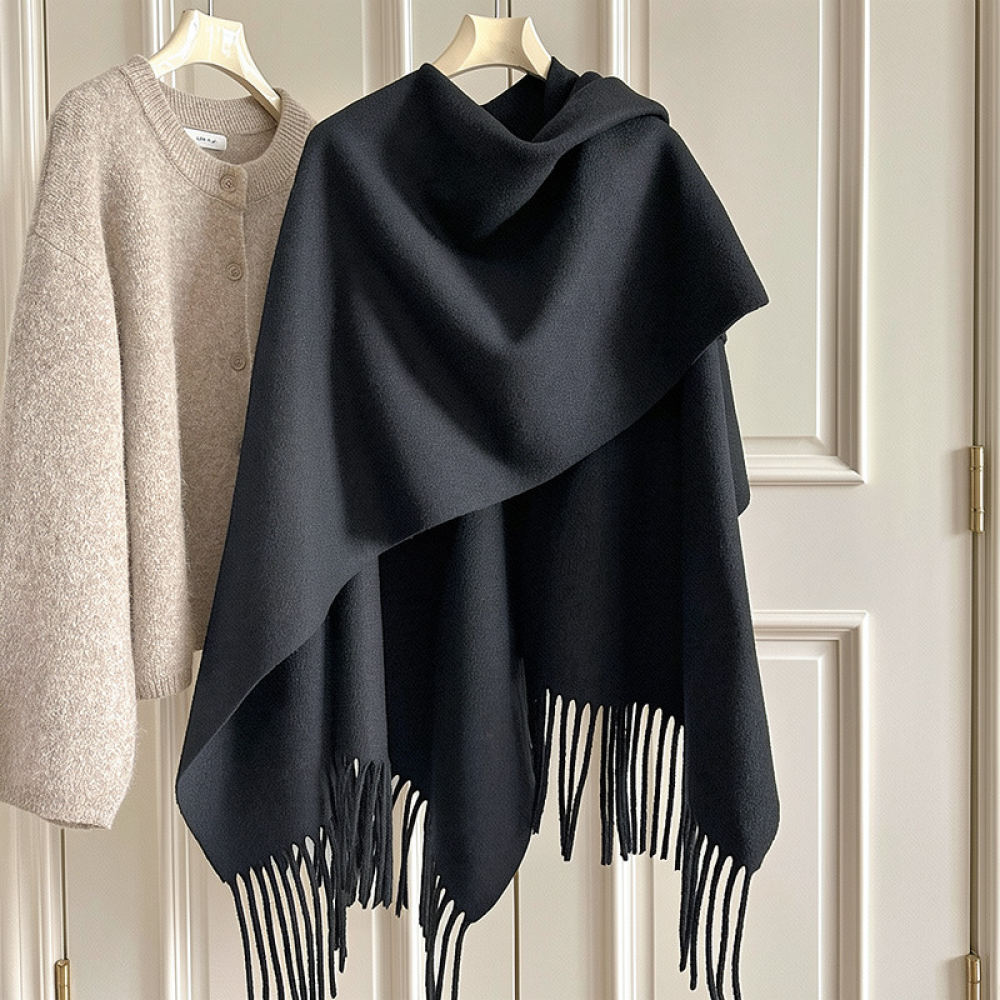 Thickened Woolen Cape Shawl Wo - Women Fashion Photoshoot ulasan dan harga