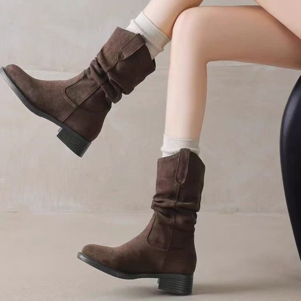 Retro Maillard Style Faux Sued - Women'S Fashion Korea ulasan dan harga