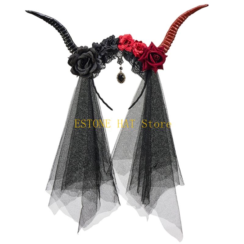 49MF Floral Animal Horn Shaped - Women Fashion Photoshoot ulasan dan harga